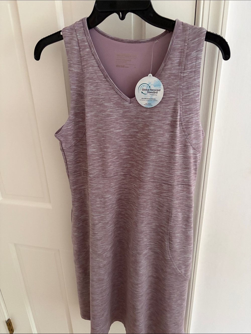 Mondetta Lilac Heather Sleeveless V-Neck Knit Dress